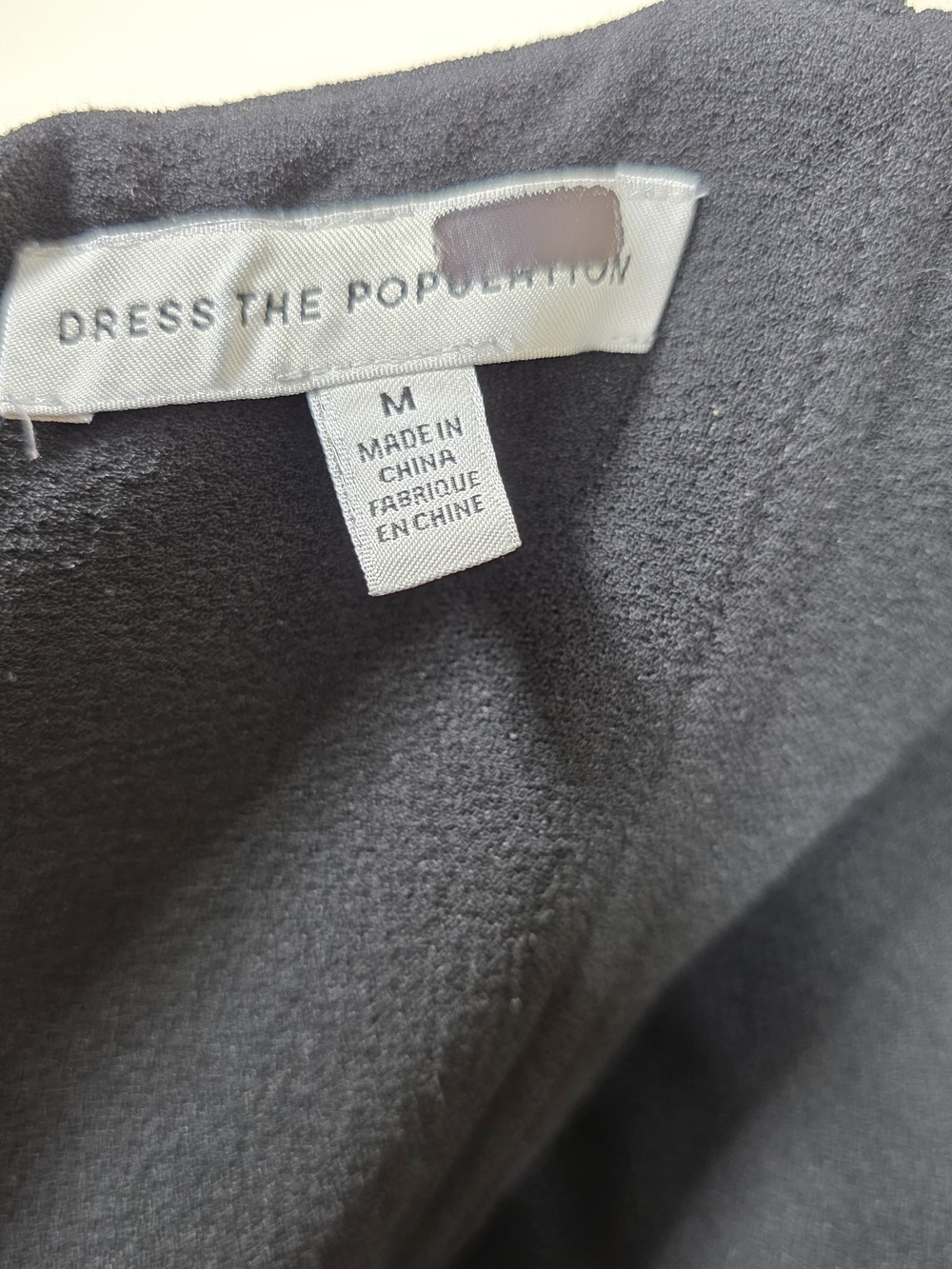 DRESS THE POPULATION BLACK LORENA GOWN SIZE M MSRP $338 - Picture 11 of 13
